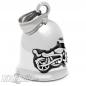 Preview: Biker-Bell With Motorcycle Motif Silver Polished Stainless Steel Chopper Bobber Ride Bell